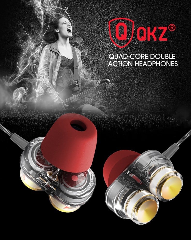 Casti QKZ KD7 in-ear Dual drive quad core